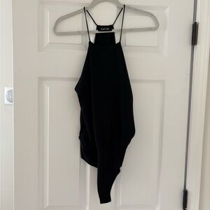 fab'rik Black Halter Top with bodysuit bottom